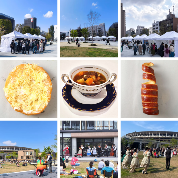 会場風景＆提供された料理